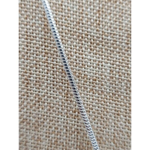 Silver Tone Charter Club Circular Statement Pendant Necklace Long Snake Chain 30 - Picture 6 of 10